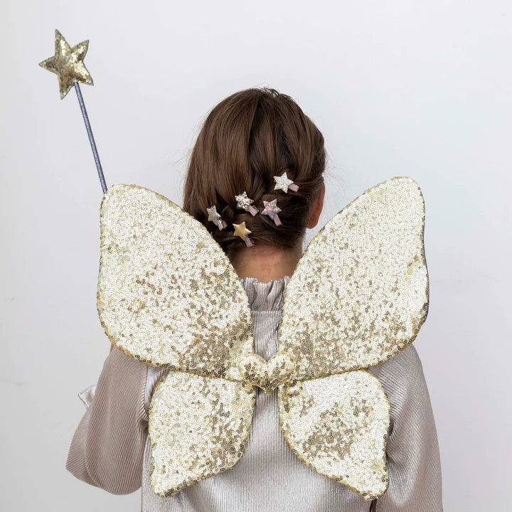 Mimi & Lula Sparkle Sequin Wings - Gold - Little Reef and Friends