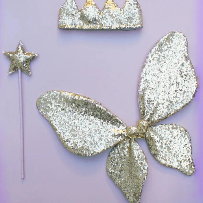 Mimi & Lula Sparkle Sequin Wings - Gold - Little Reef and Friends