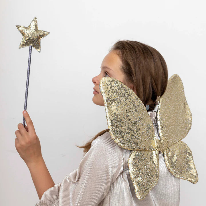 Mimi & Lula Sparkle Sequin Wings - Gold - Little Reef and Friends