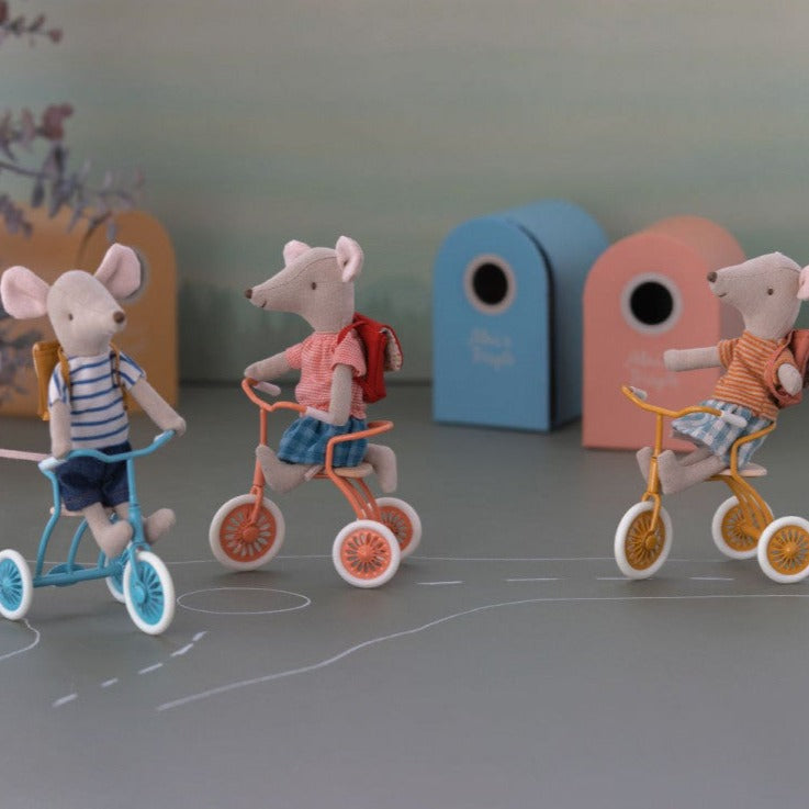 Maileg Abri à Tricycle | Mouse - Coral - Little Reef and Friends