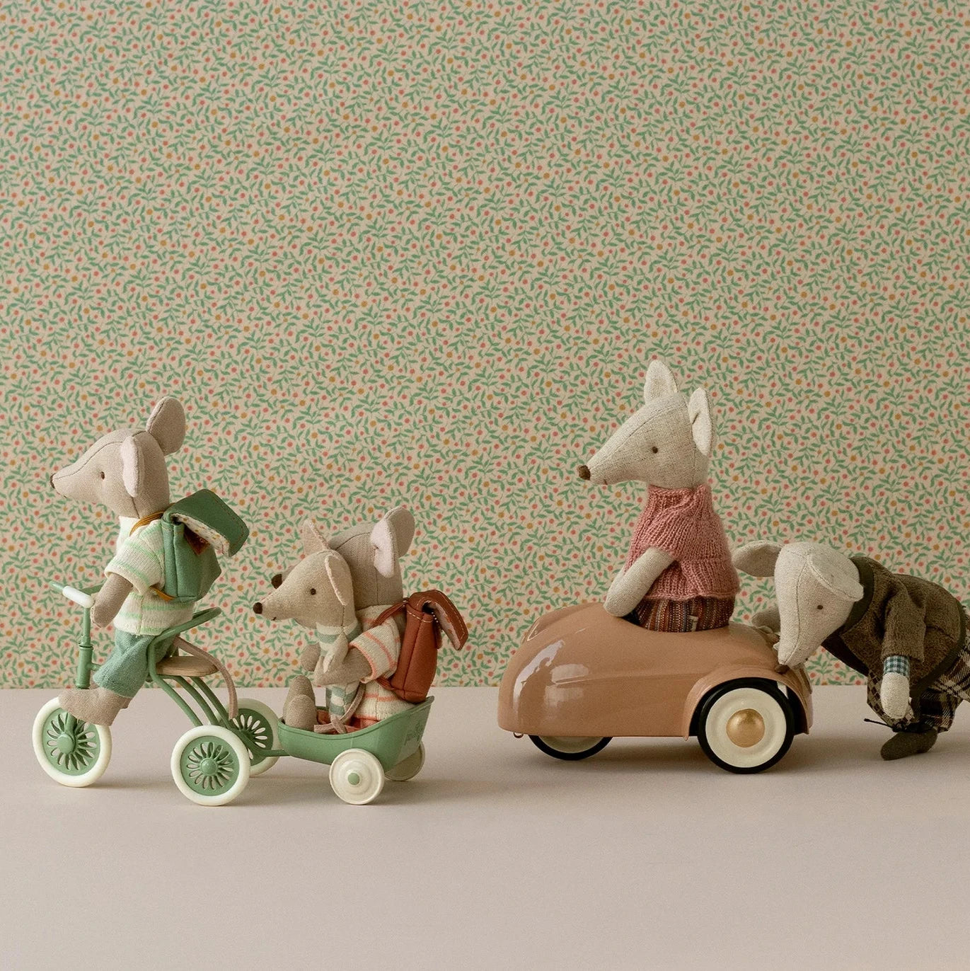 Tricycle Trailer | Mouse - Green - Little Reef and Friends