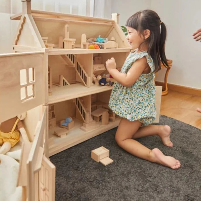 Victorian Wooden Dollhouse - Little Reef and Friends
