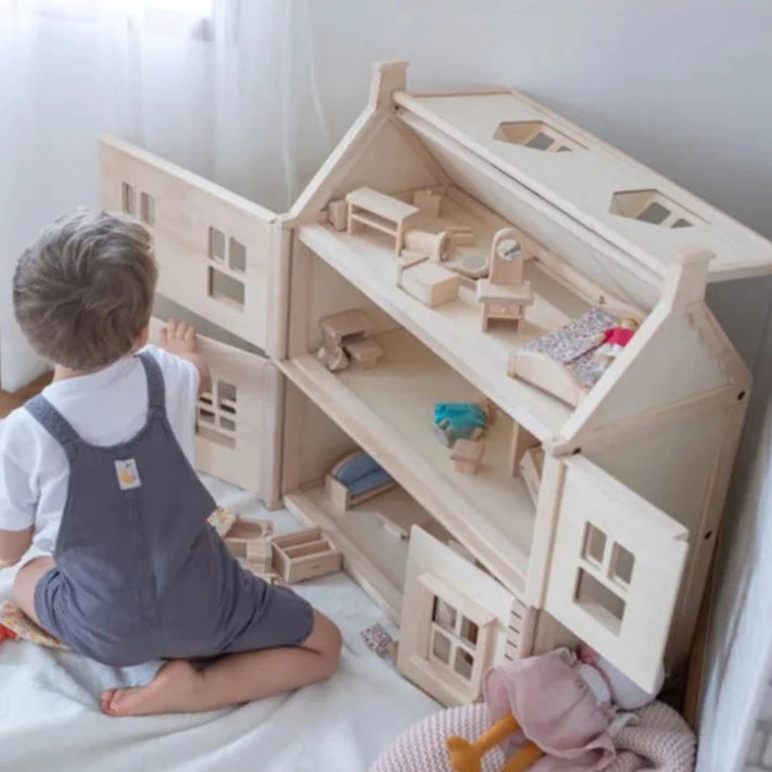 Victorian Wooden Dollhouse - Little Reef and Friends