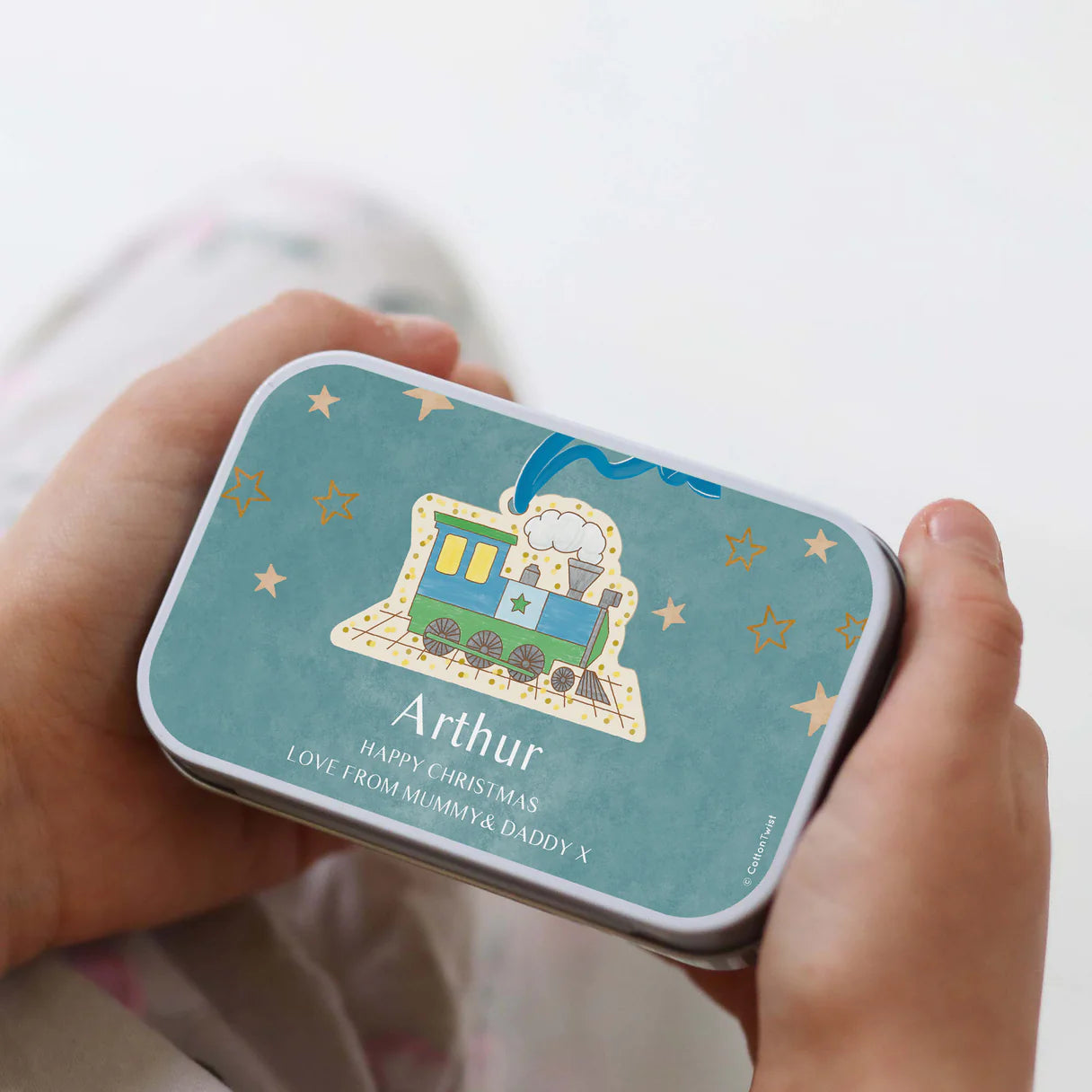 Cotton Twist Activity Tin - Vintage Train Decoration - Little Reef and Friends