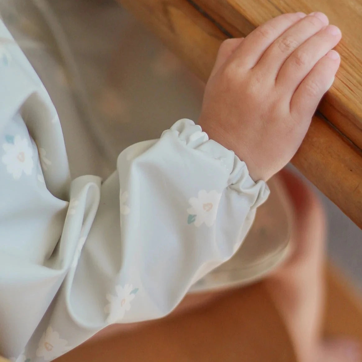 Over The Dandelions Waterproof Long-sleeve Bib - Daisy - Little Reef and Friends