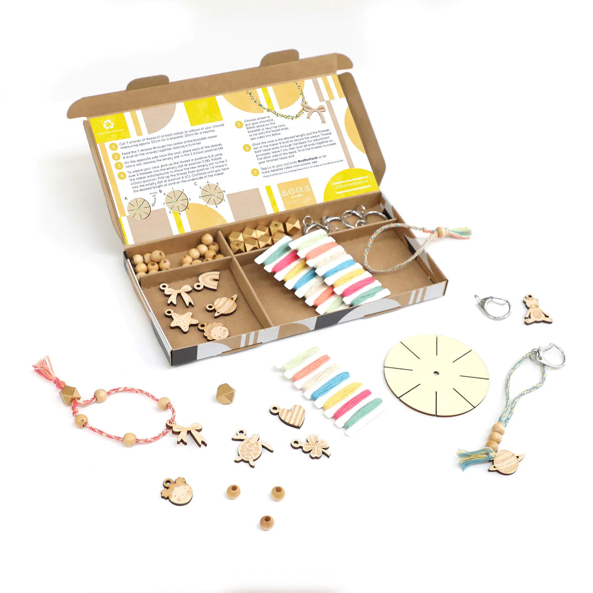 Cotton Twist Wooden Charm Accessories Making Kit - Little Reef and Friends