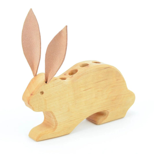 Drei Blätter Wooden Pencil Holder | Bunny - 6 holes