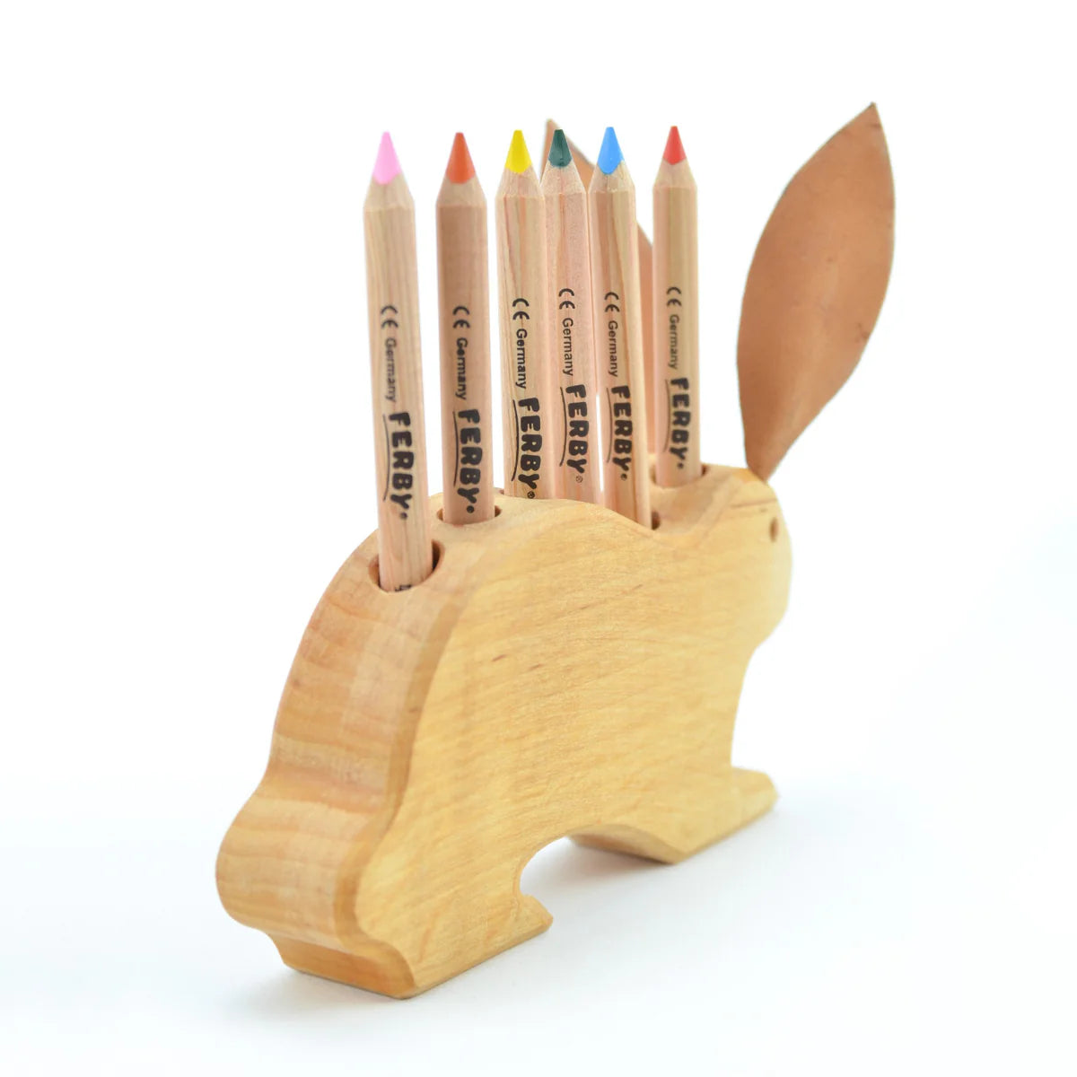 Drei Blätter Wooden Pencil Holder | Bunny - 6 holes
