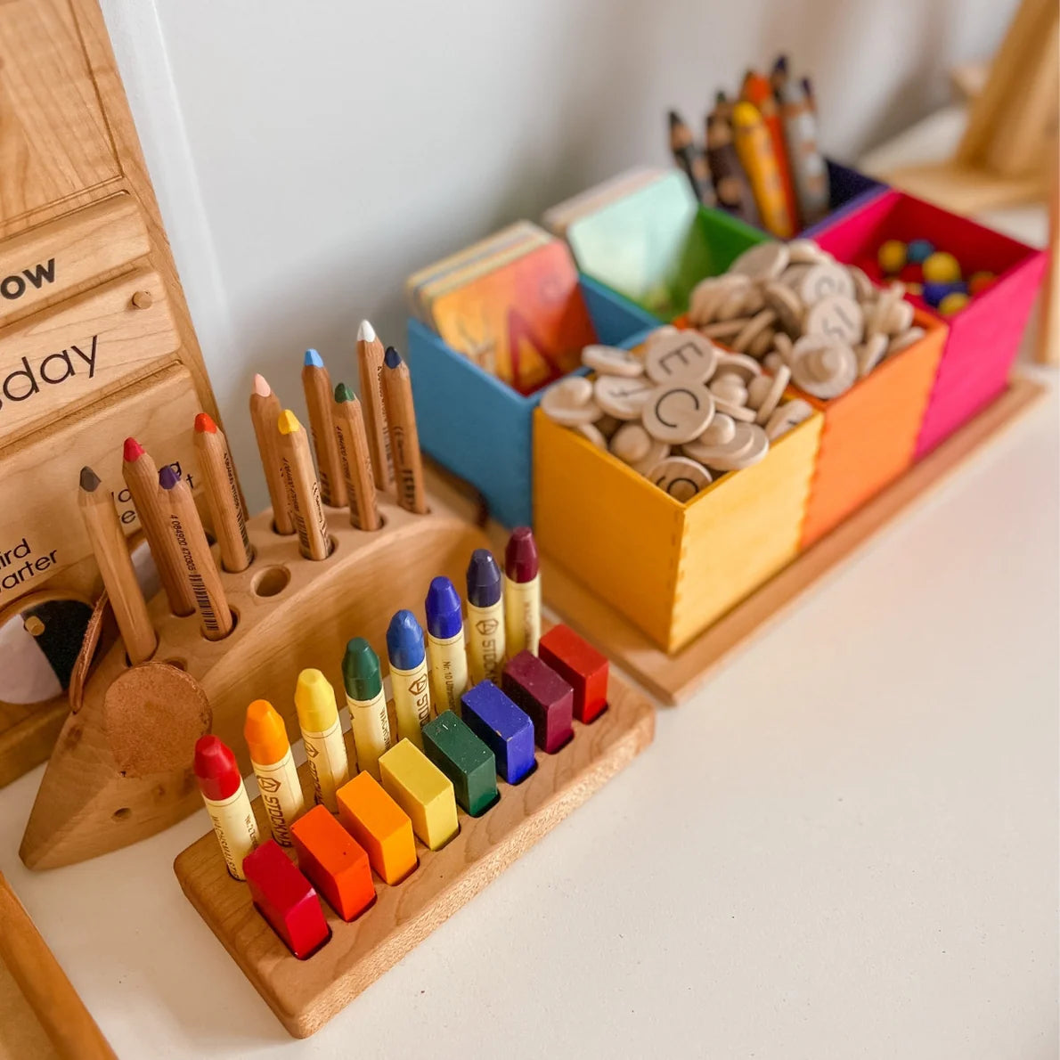 Drei Blätter Wooden Pencil Holder | Mouse - 12 holes