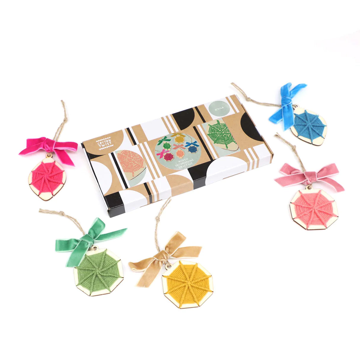 Cotton Twist Wooden Craft Kit - Woven Hanging Decorations - Little Reef and Friends