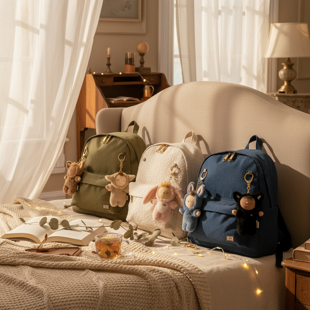 Olli Ella Cozy Bag Charm - Cat Nox PREORDER