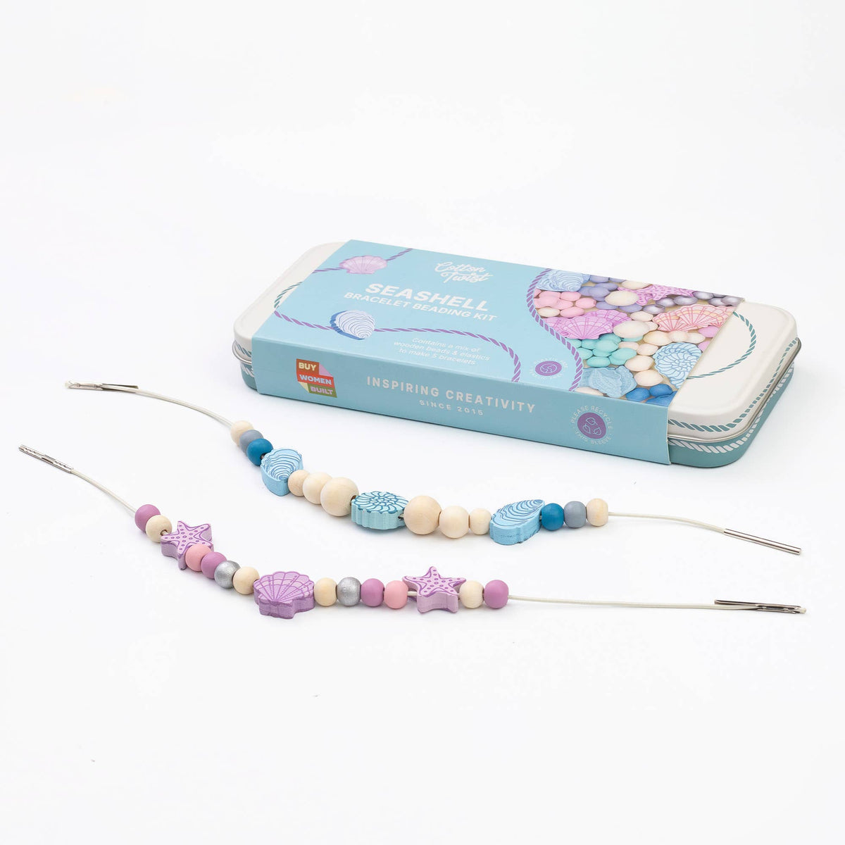 Cotton Twist Wooden Bracelet Making Kit - Seashell