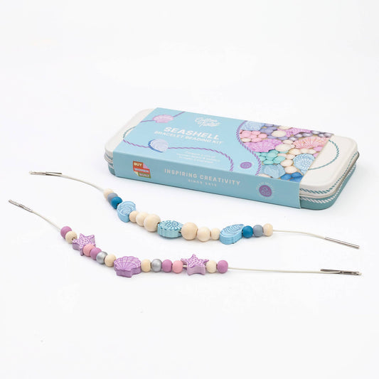 Cotton Twist Wooden Bracelet Making Kit - Seashell