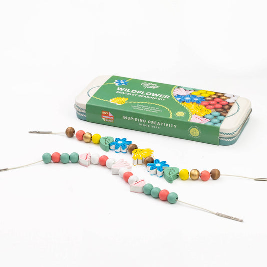 Cotton Twist Wooden Bracelet Making Kit - Wildflowers
