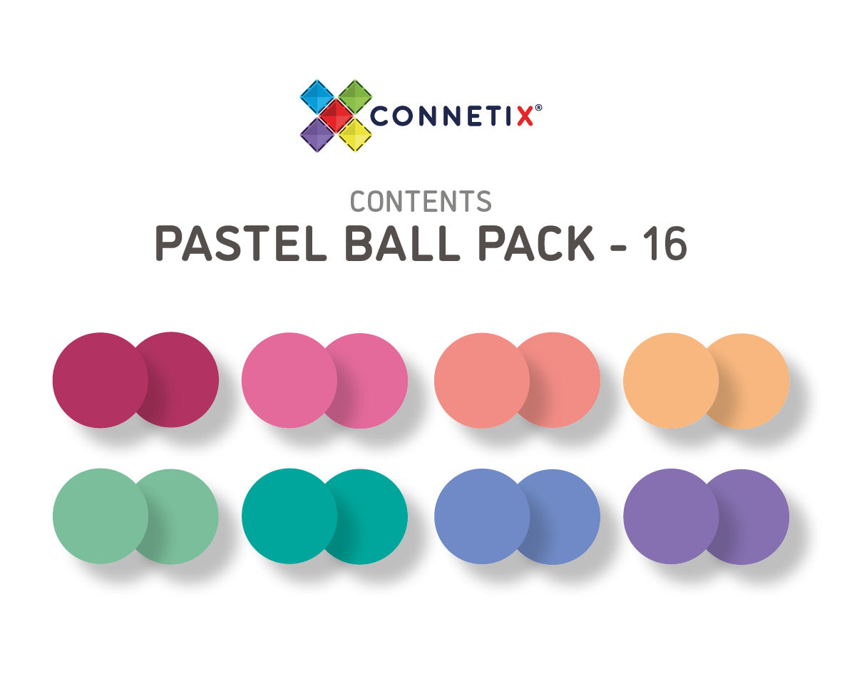 16 Piece Replacement Balls - Pastel - Little Reef and Friends