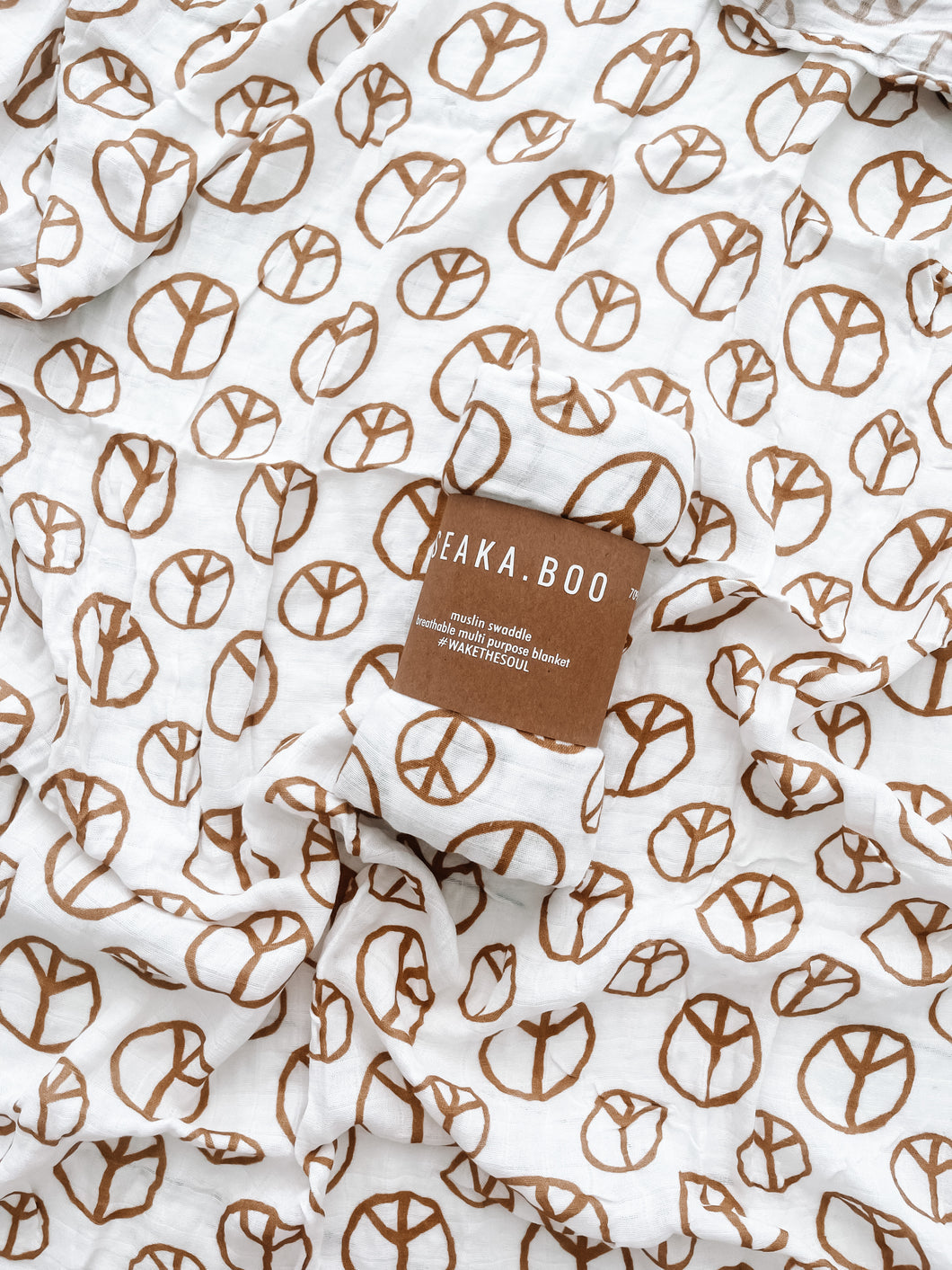 Peace Baby Muslin Swaddle - Little Reef and Friends