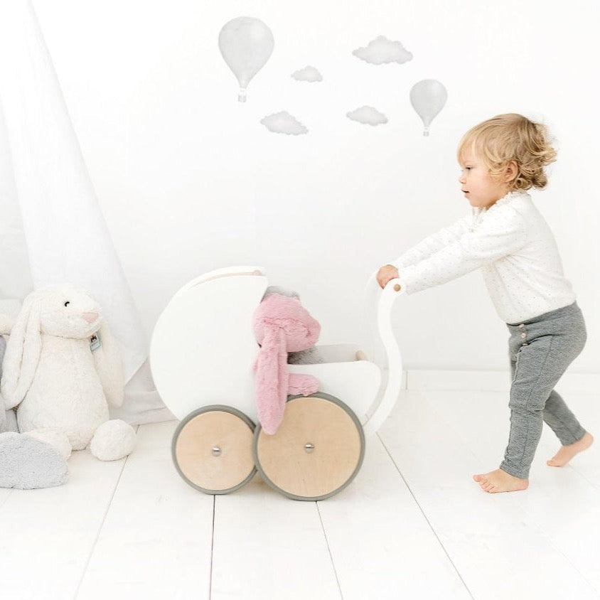 Pram Walker - White - Little Reef and Friends