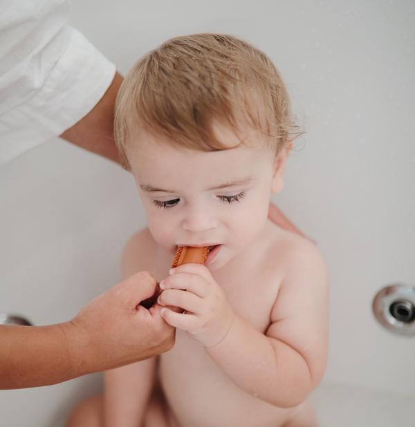Finger Toothbrush (Set of 2)  - Blush/Shifting Sand - Little Reef and Friends