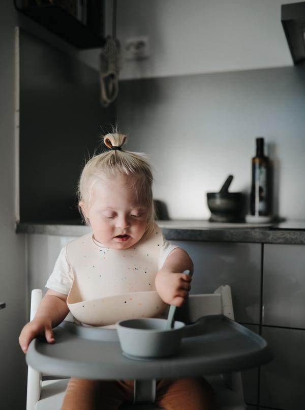 Mushie Silicone Feeding Spoons Stone/Cloudy Mauve