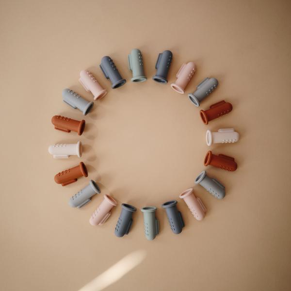 Finger Toothbrush (Set of 2)  - Iron/Stone - Little Reef and Friends