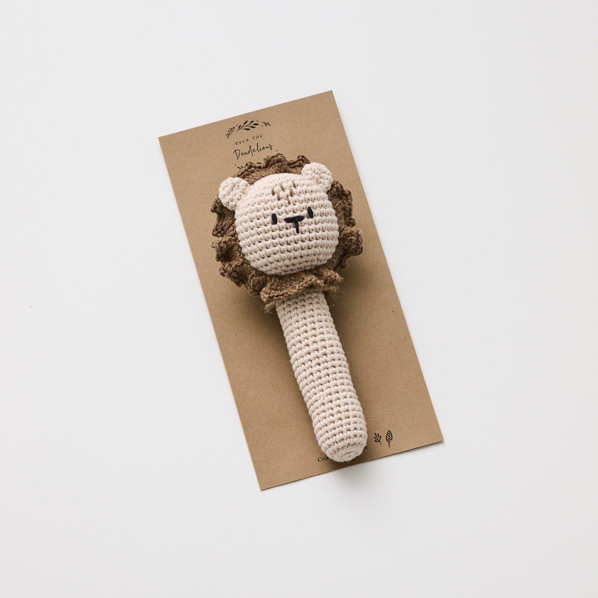 Crochet Lion Rattle - Little Reef and Friends