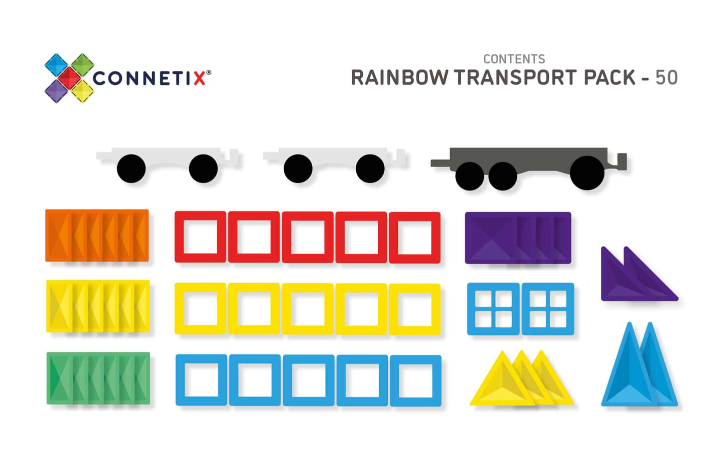 50 Piece Transport Pack - Rainbow - Little Reef and Friends
