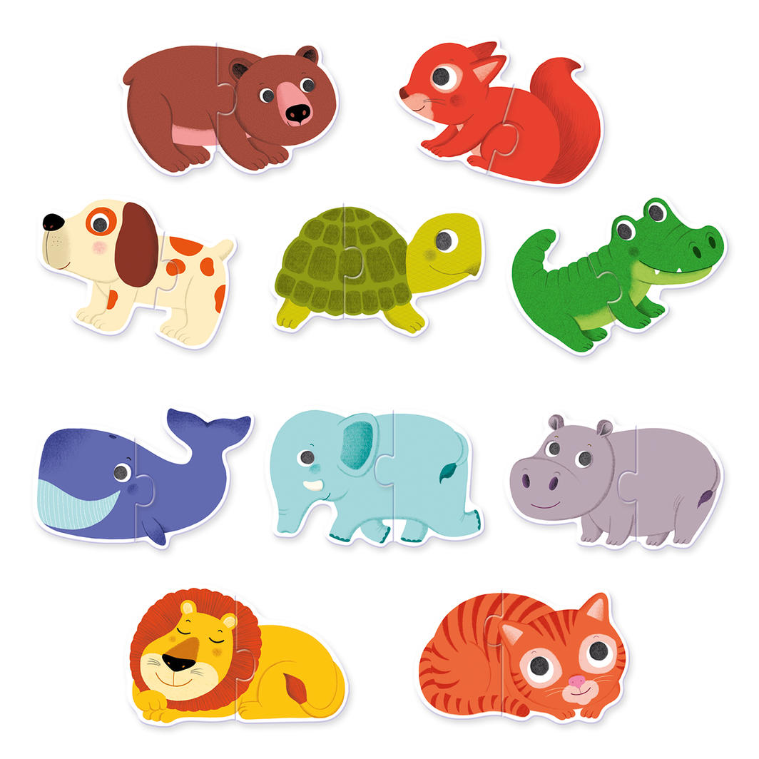 Animals Toddler Puzzle - Set Of 10 - Little Reef and Friends