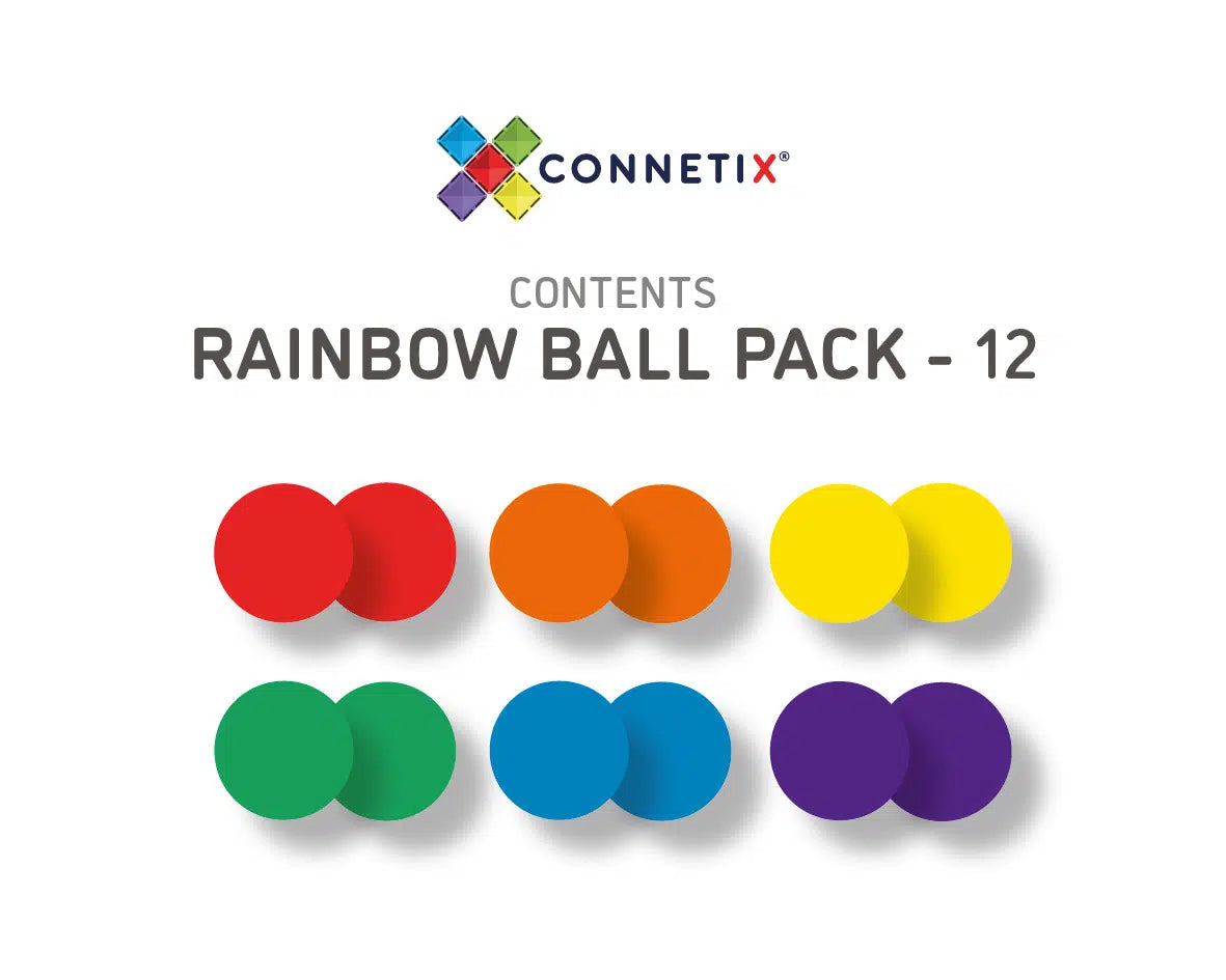 12 Piece Replacement Balls - Rainbow - Little Reef and Friends