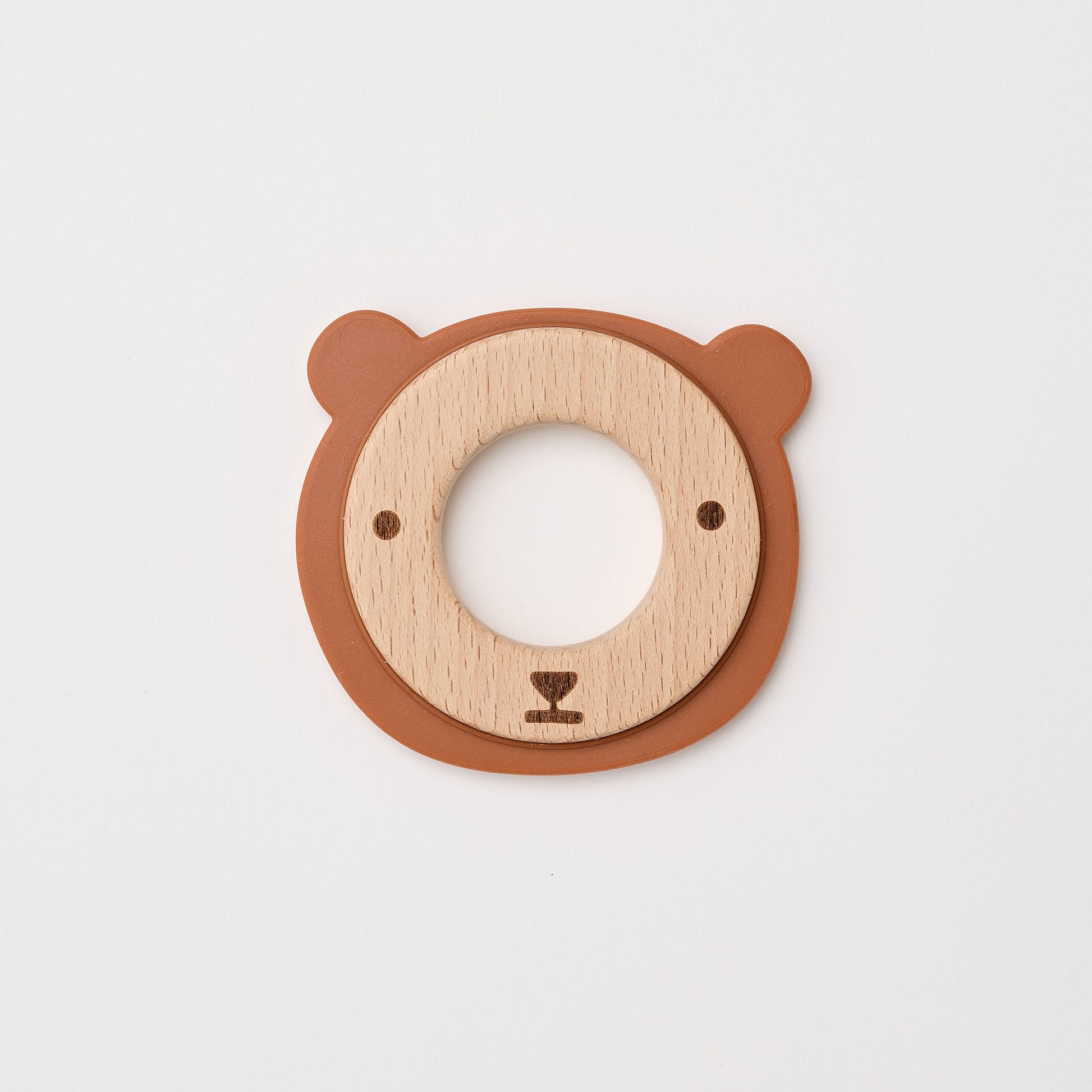 Bear Silicone & Wood Teether - Little Reef and Friends
