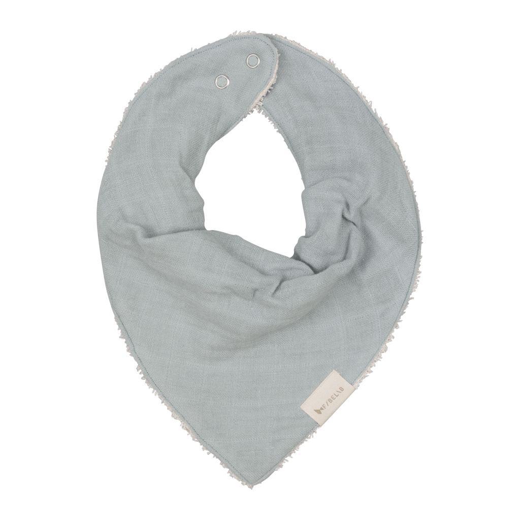 Organic Bandana Bib - Foggy Blue - Little Reef and Friends