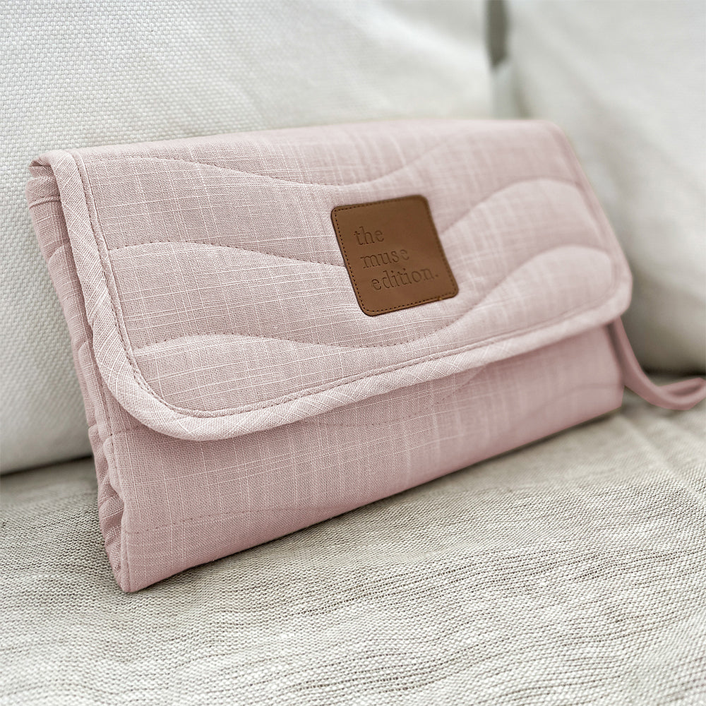 Blush Linen Change Mat - Little Reef and Friends