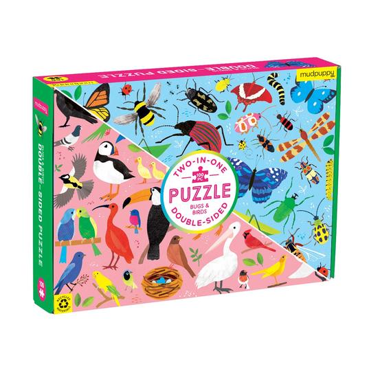 Bugs and Birds Double-Sided Puzzle 100pc - Little Reef and Friends
