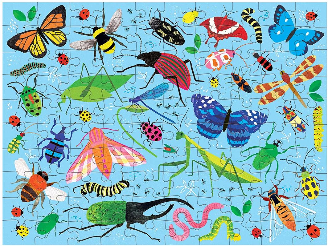 Bugs and Birds Double-Sided Puzzle 100pc - Little Reef and Friends