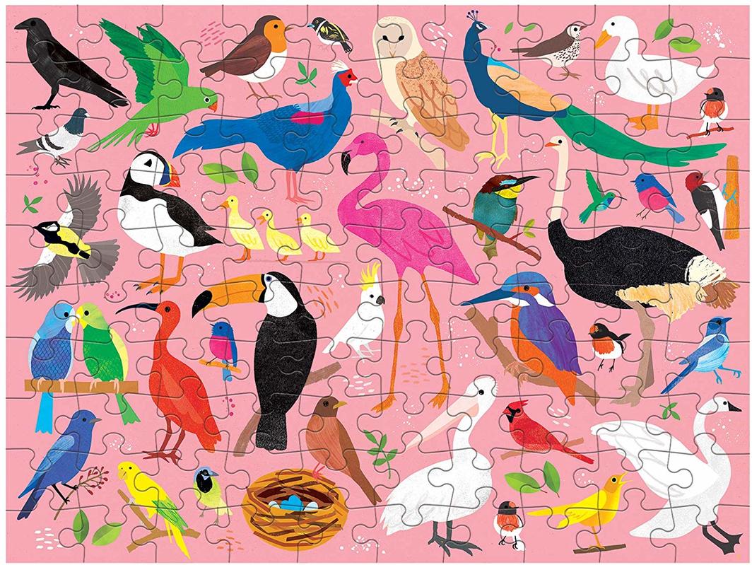 Bugs and Birds Double-Sided Puzzle 100pc - Little Reef and Friends