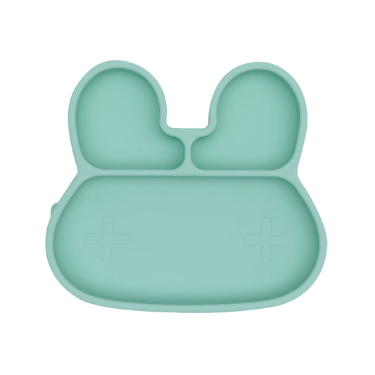 Bunny Stickie Plate - Mint - Little Reef and Friends