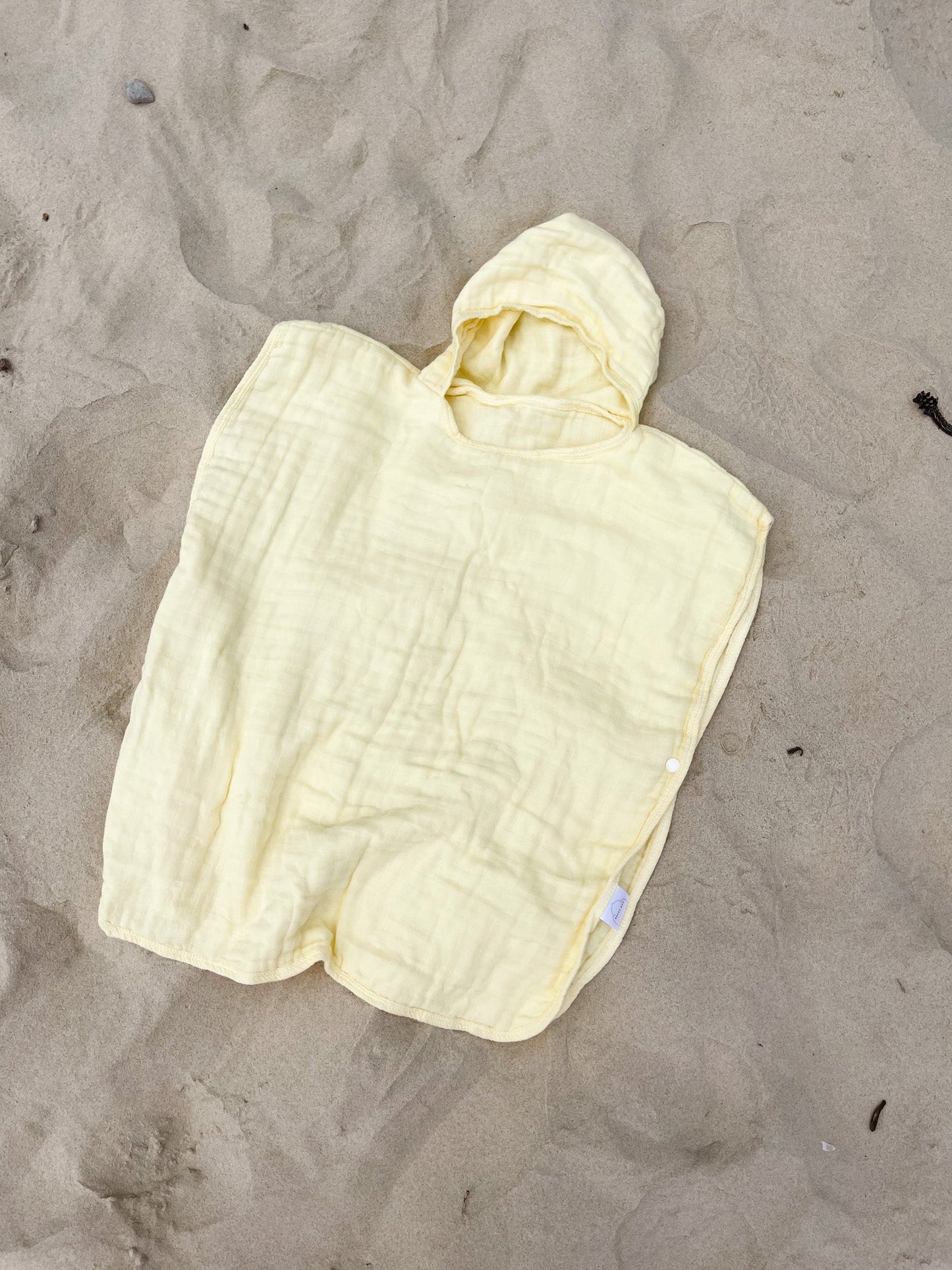 Organic Hooded Poncho Towel - Butter - Little Reef and Friends