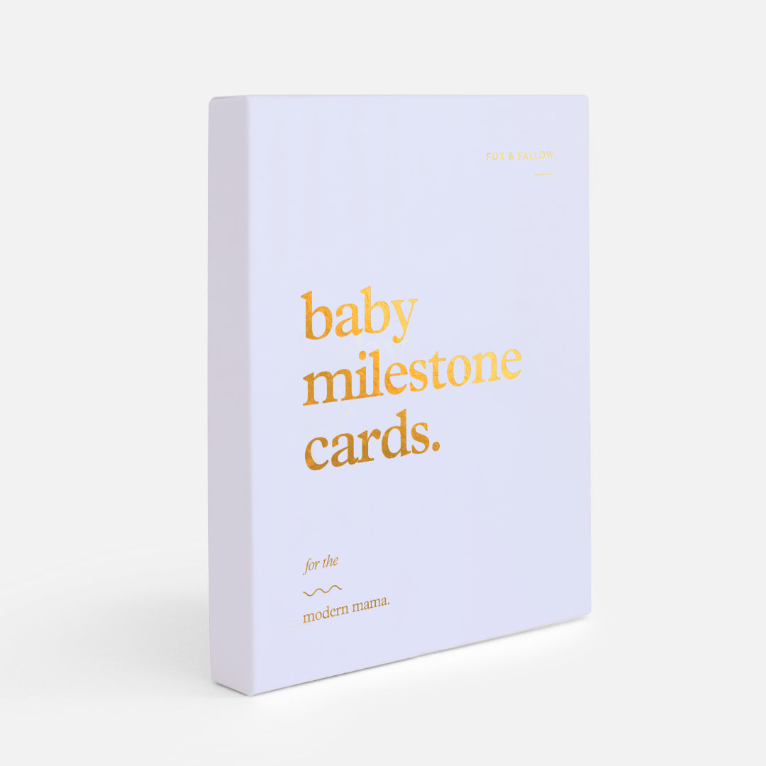 Baby Milestone Cards - Powder Blue - Little Reef and Friends