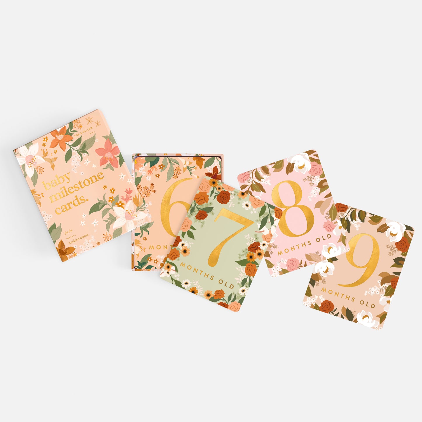 Baby Milestone Cards - Floral - Little Reef and Friends