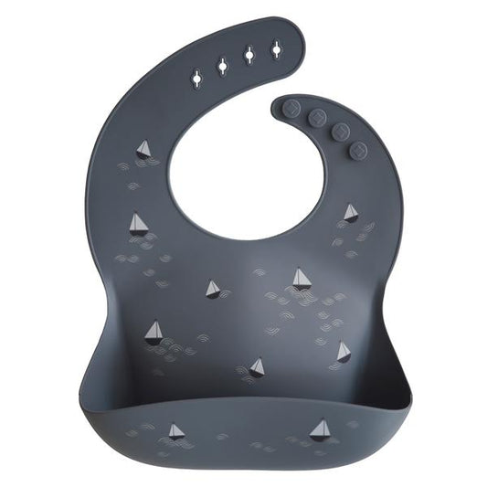 Silicone Baby Bib - Boats - Little Reef and Friends