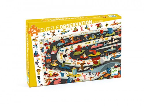 Car Rally Observation Puzzle 54pc - Little Reef and Friends