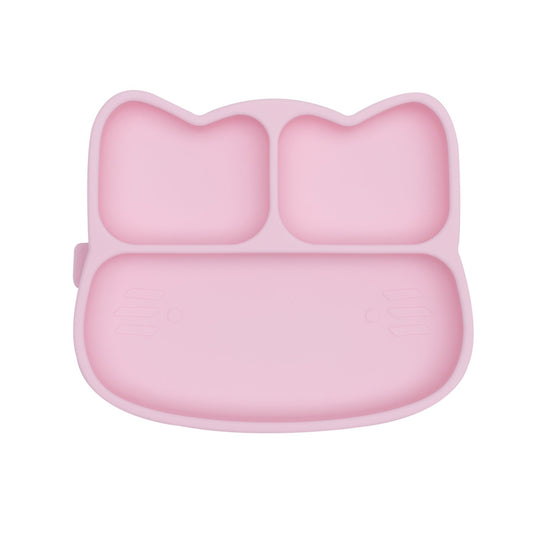 Cat Stickie Plate - Powder Pink - Little Reef and Friends