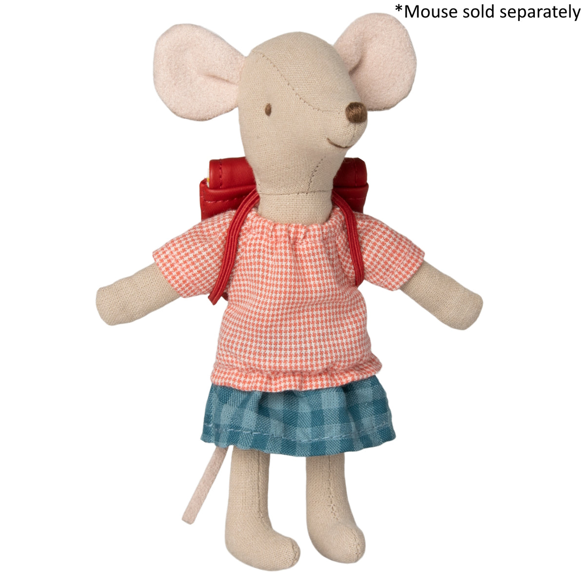 Clothes & Bag for Big Sister Mouse - Red - Little Reef and Friends