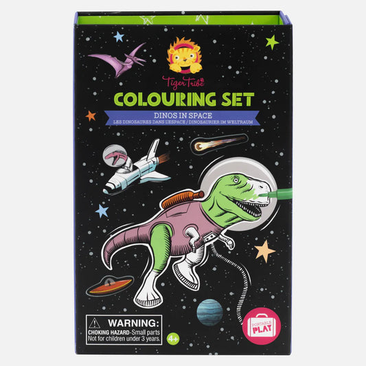 Colouring Set - Dinos In Space - Little Reef and Friends