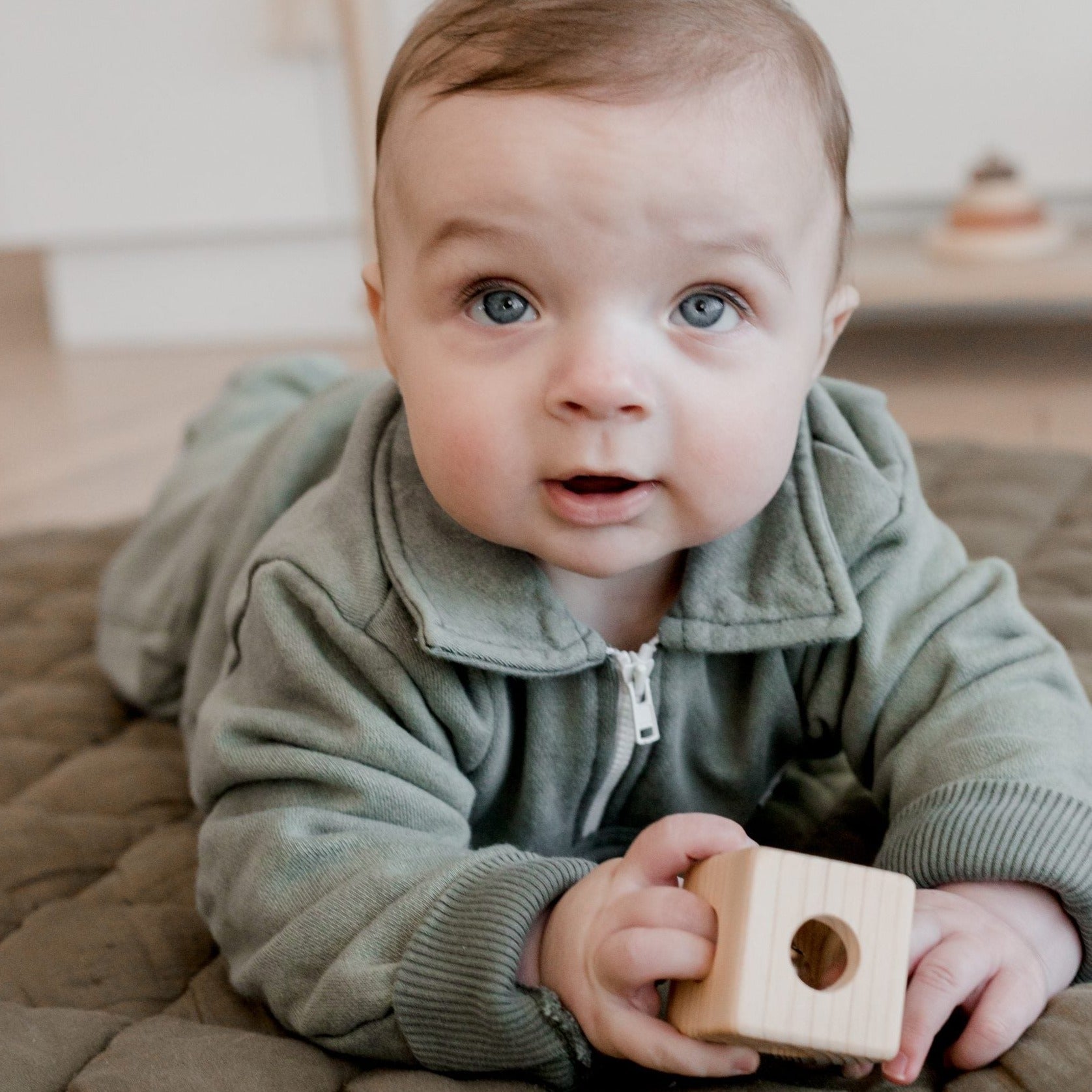 Wooden Cube Rattle - Little Reef and Friends