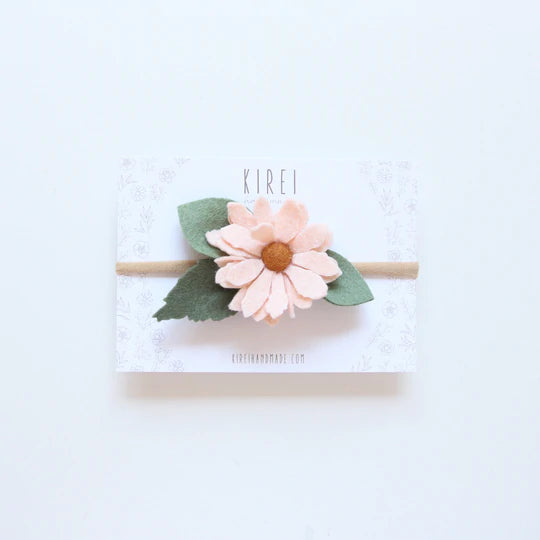 Daisy Headband / Hairclip - Neutral Pink - Little Reef and Friends