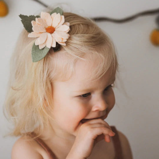 Daisy Headband / Hairclip - Neutral Pink - Little Reef and Friends