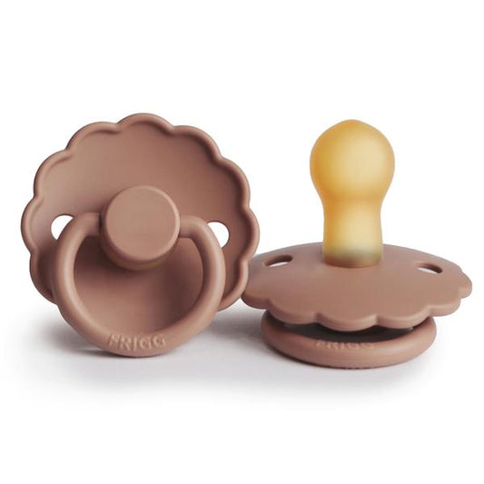 Daisy Rubber Pacifier - Rose Gold - Little Reef and Friends