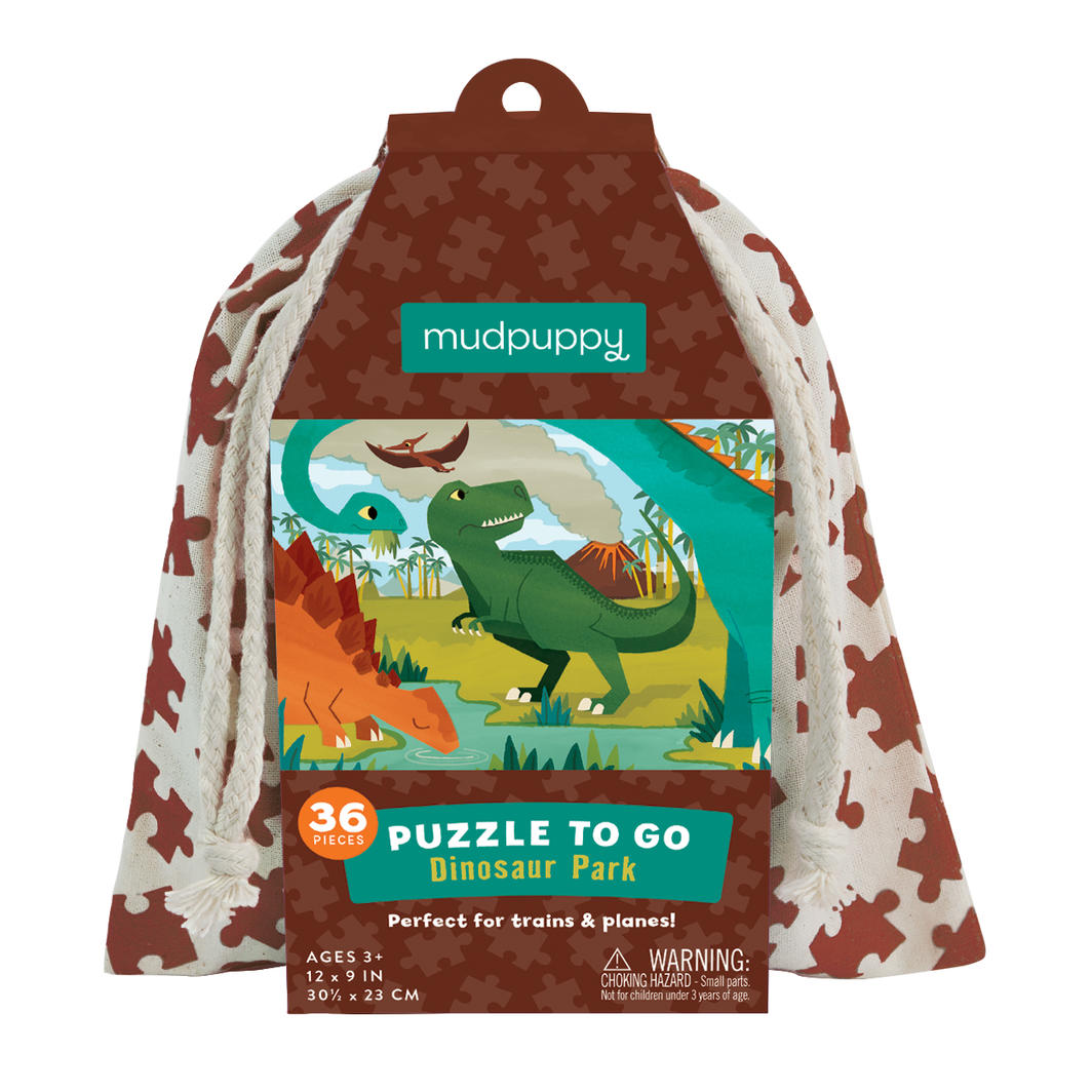 Dinosaur Park Puzzle to Go 36pc - Little Reef and Friends