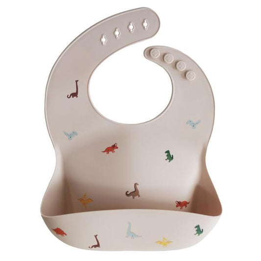Silicone Baby Bib - Dinosaurs - Little Reef and Friends