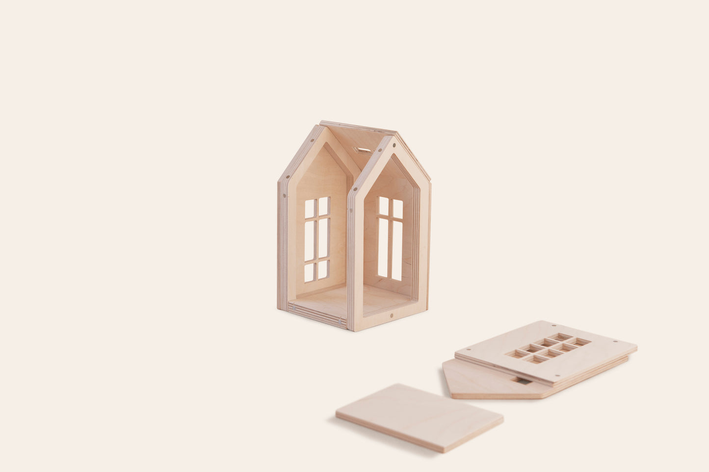 Magnetic Wooden House - Medium - Little Reef and Friends